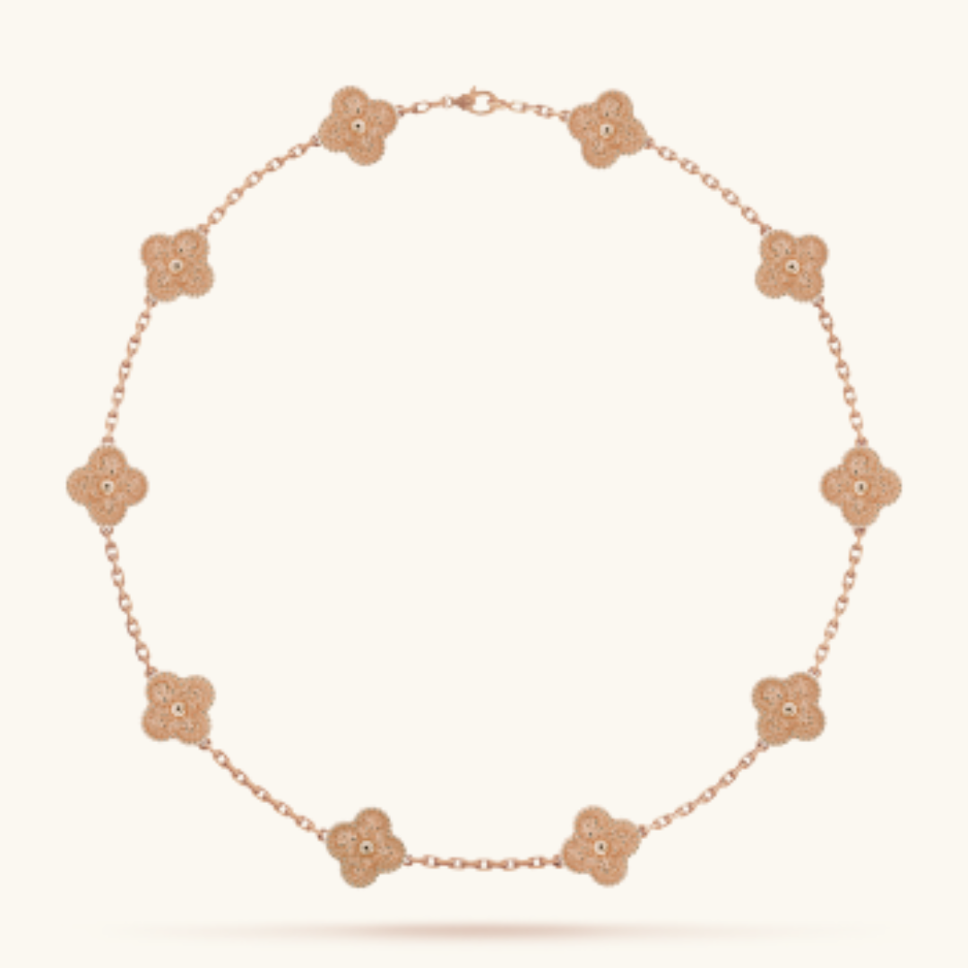 Trèfle | Collier – Or Rose