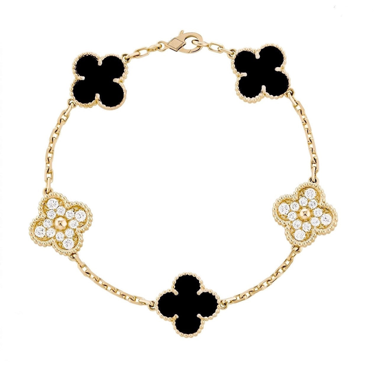 Trèfle | Bracelet – Noir