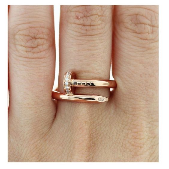 Elisa - Bague en Diamant en Or Rose Lyster