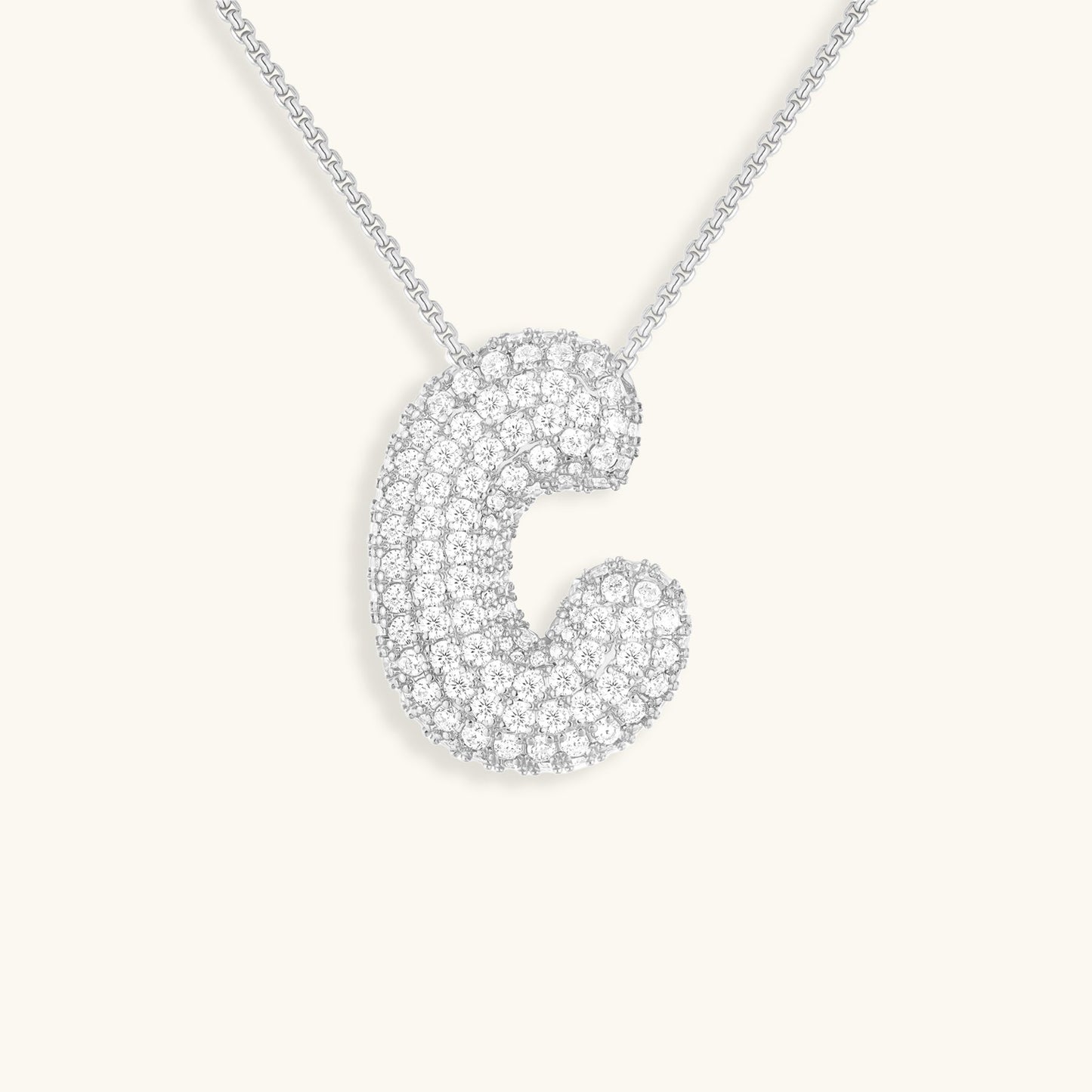 Collier en Diamant Initial Bulle