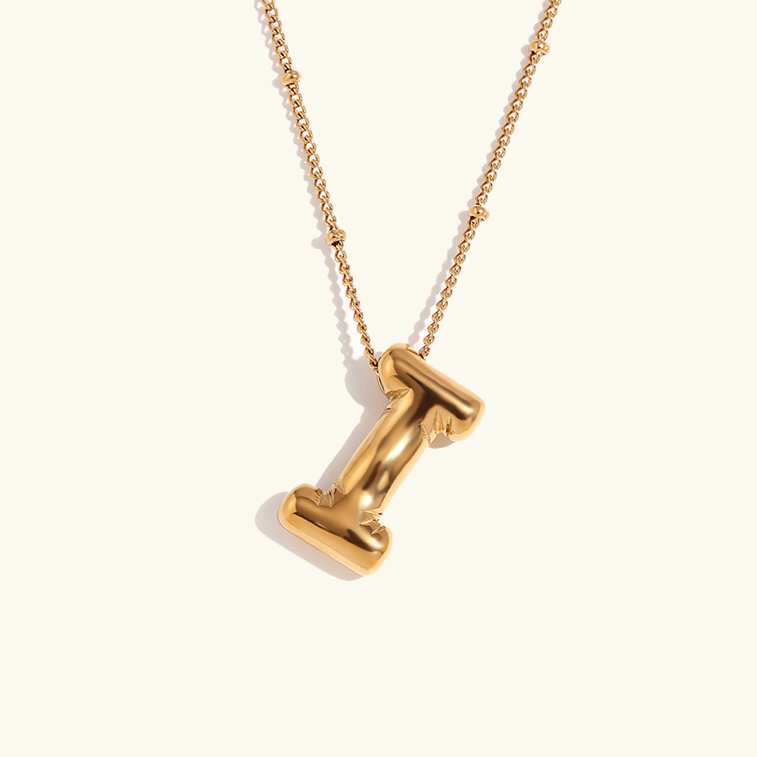 Collier Initial en Or Ballon