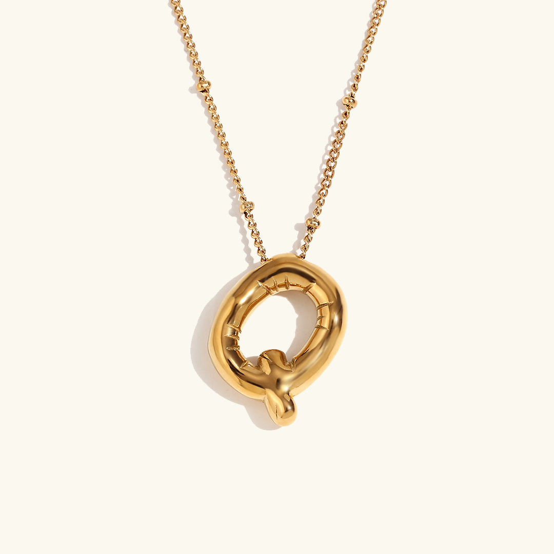 Collier Initial en Or Ballon