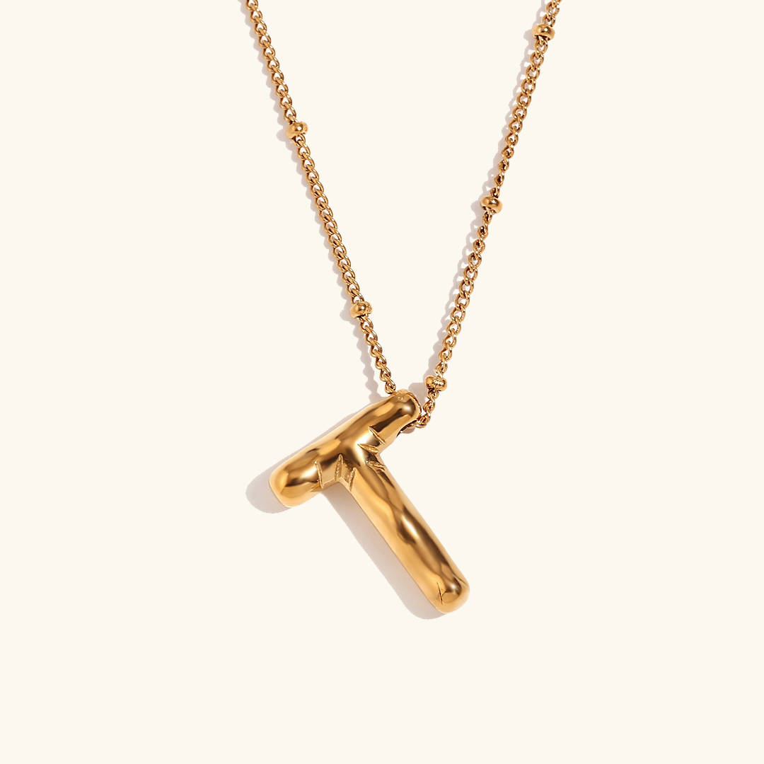 Collier Initial en Or Ballon