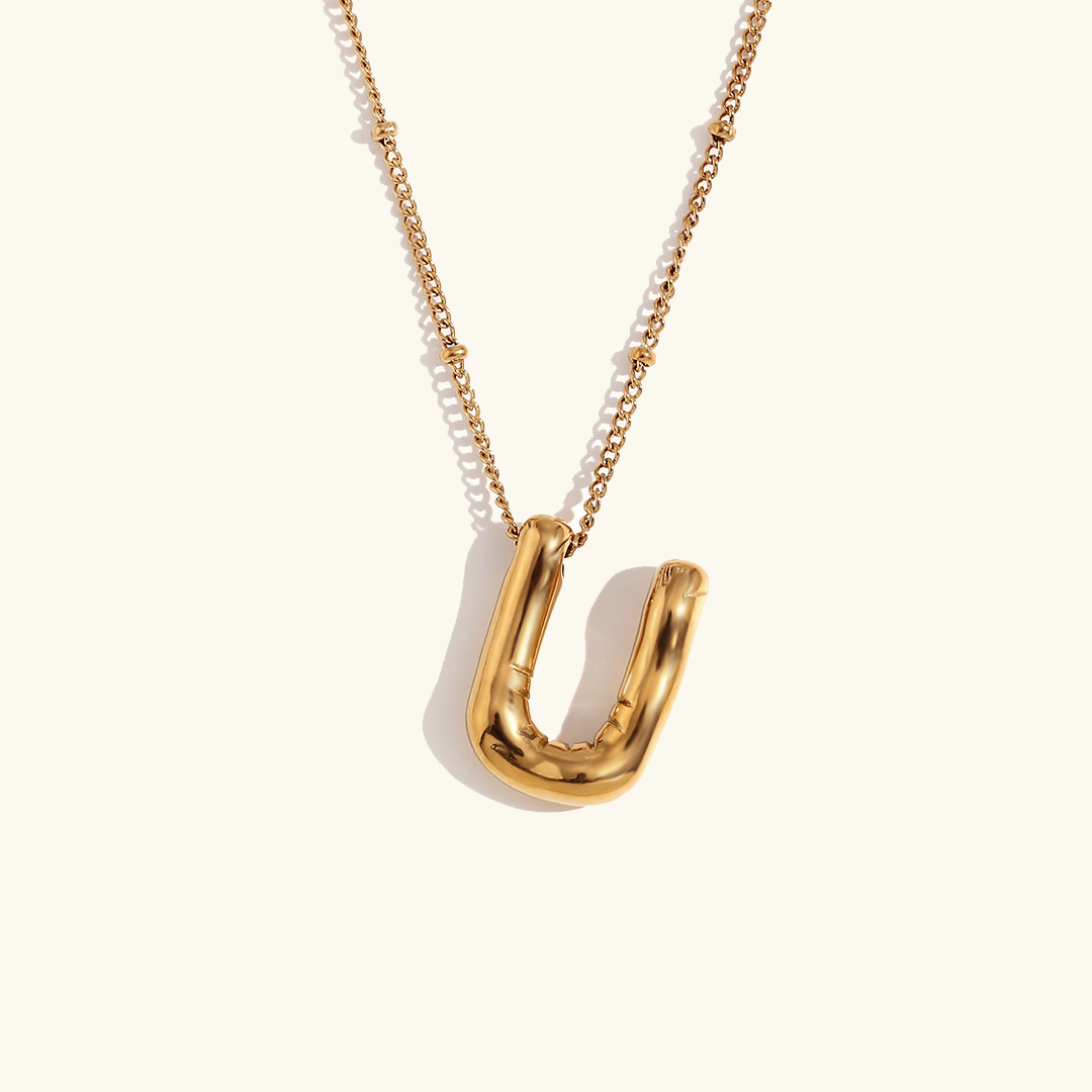 Collier Initial en Or Ballon