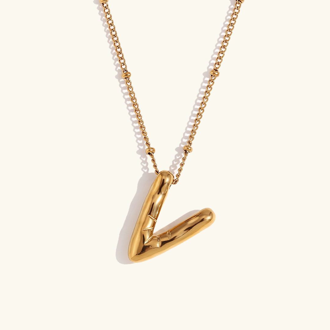Collier Initial en Or Ballon