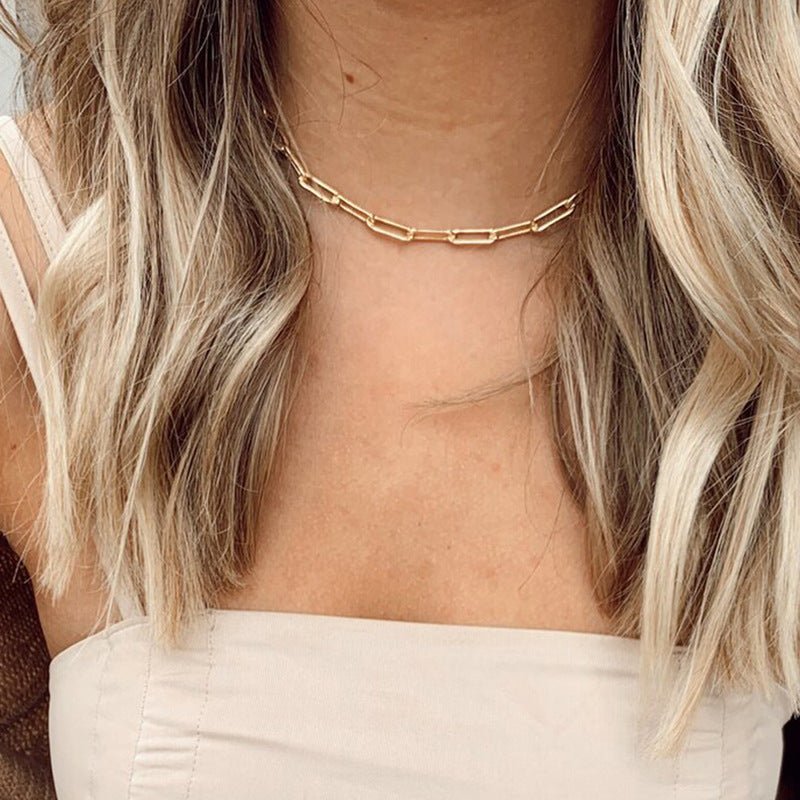 Collier En Chaîne En Or Ambre