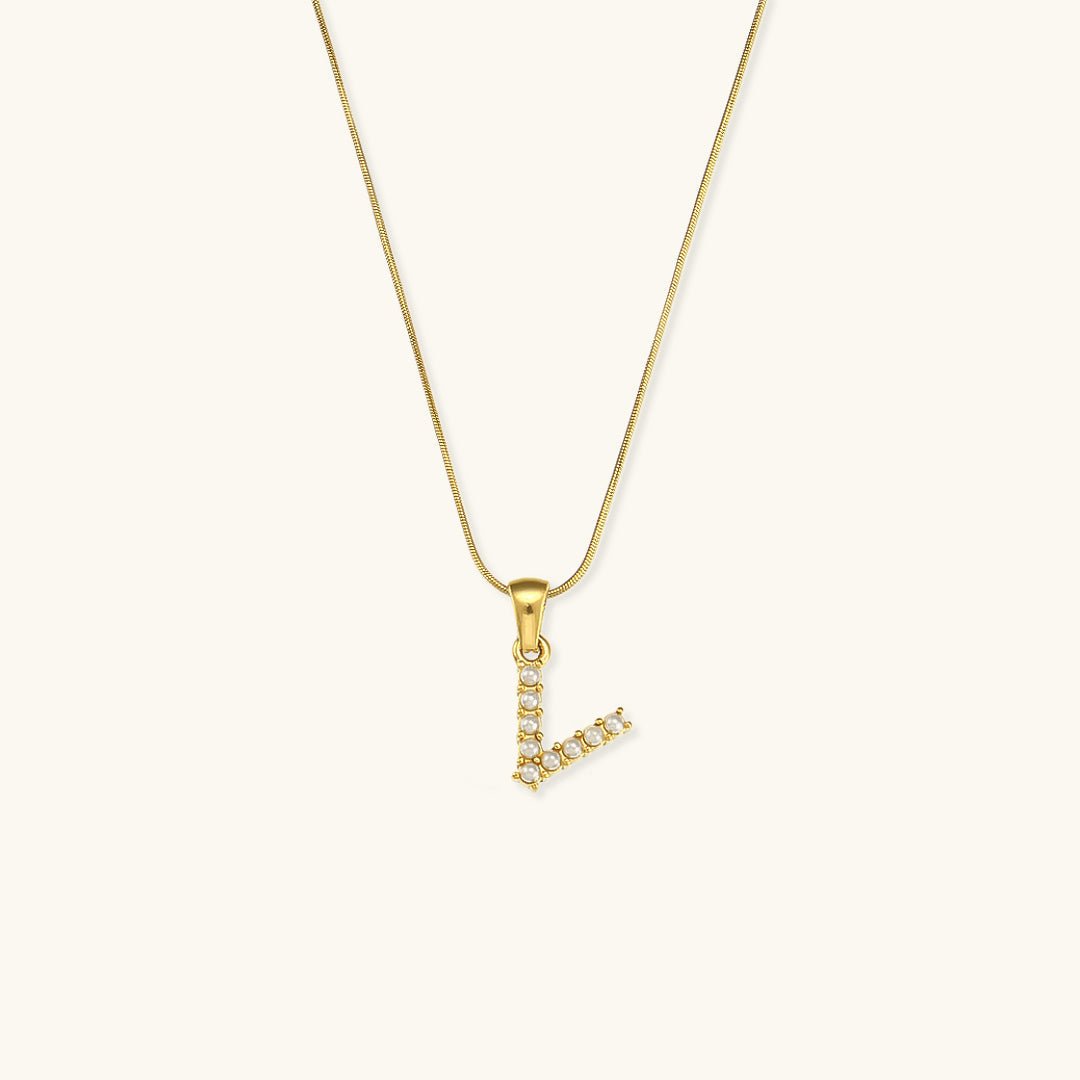 Collier En Perles Avec Lettre Initiale Augustine