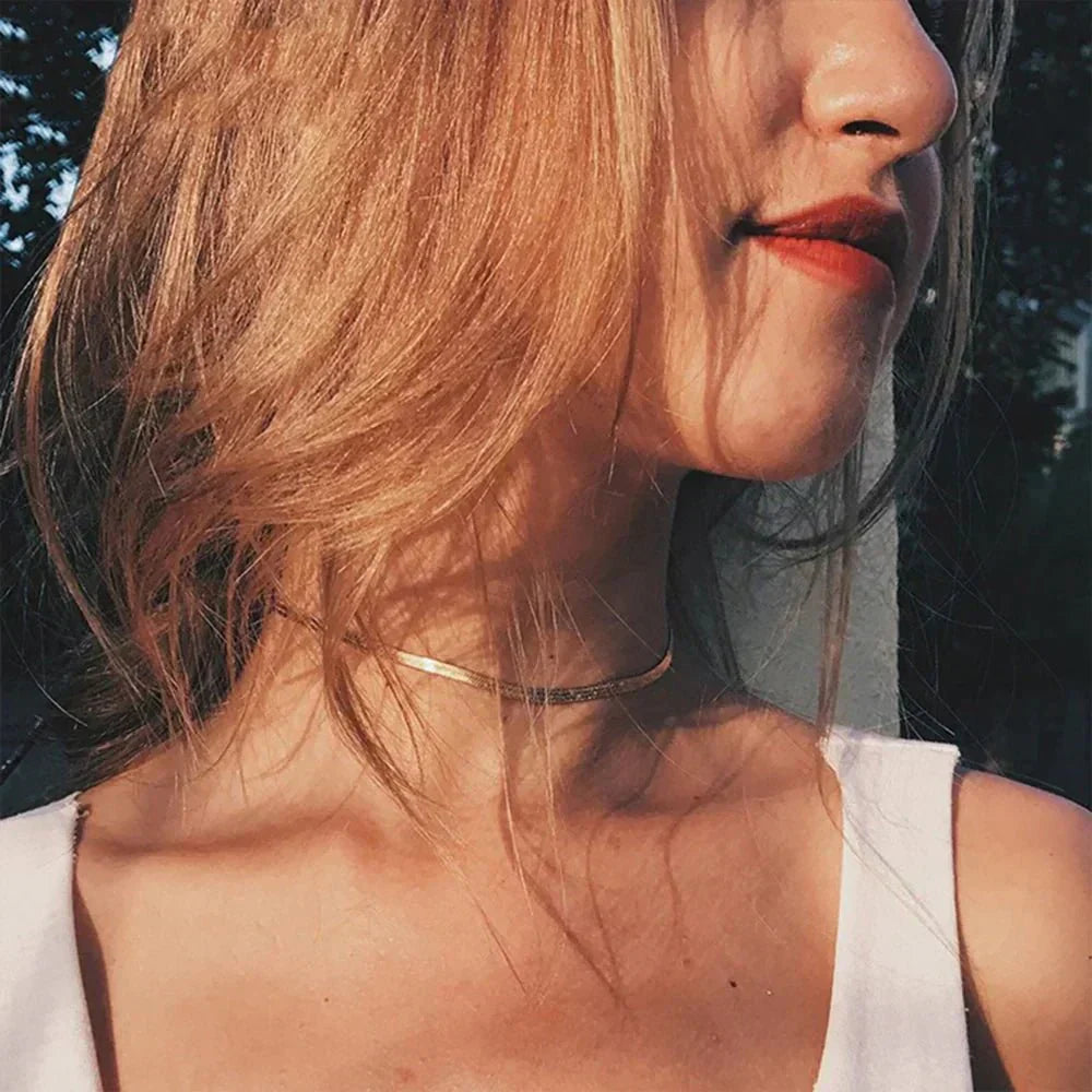 Collier Herringbone En Or Elizabeth