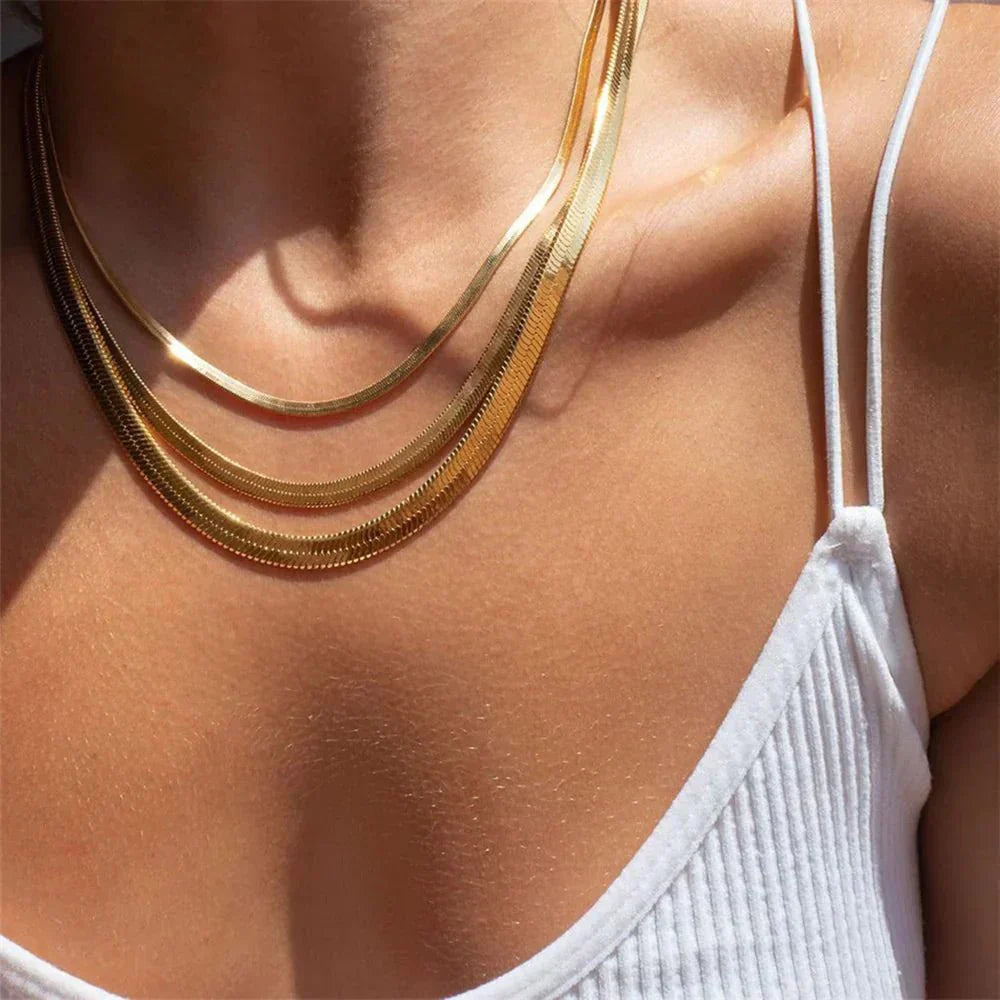Collier Herringbone En Or Elizabeth