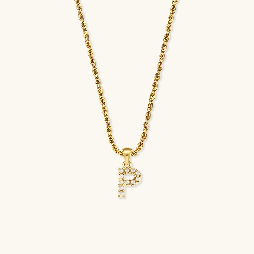 Collier en perles avec lettre initiale Élodie
