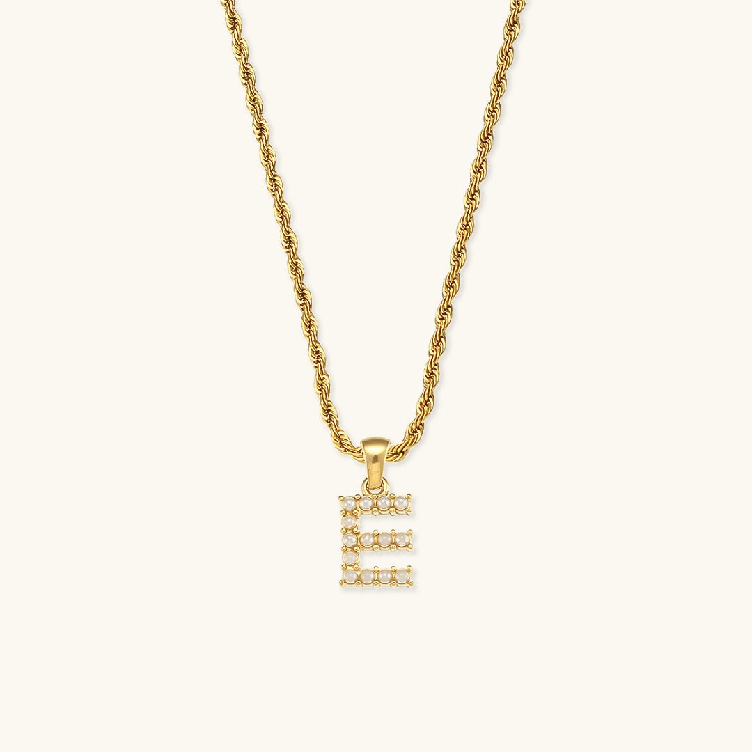 Collier en perles avec lettre initiale Élodie