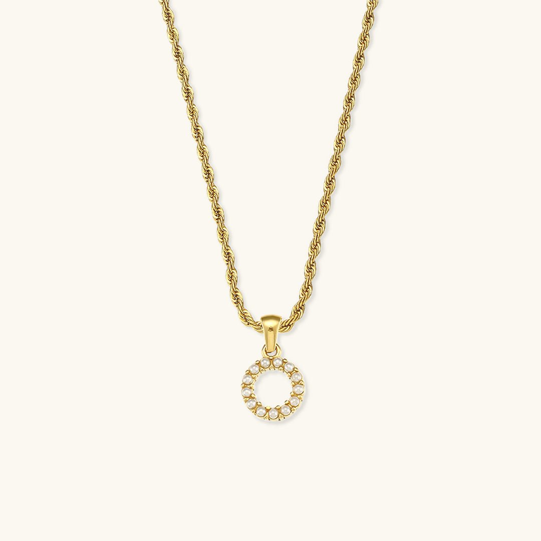 Collier en Perles avec Lettre Initiale Élodie