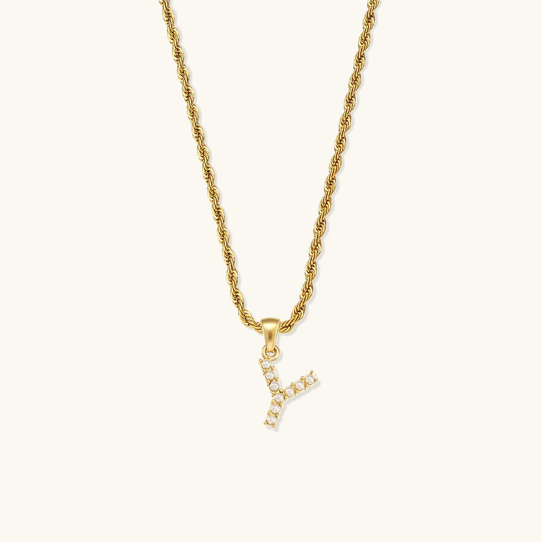 Collier en perles avec lettre initiale Élodie