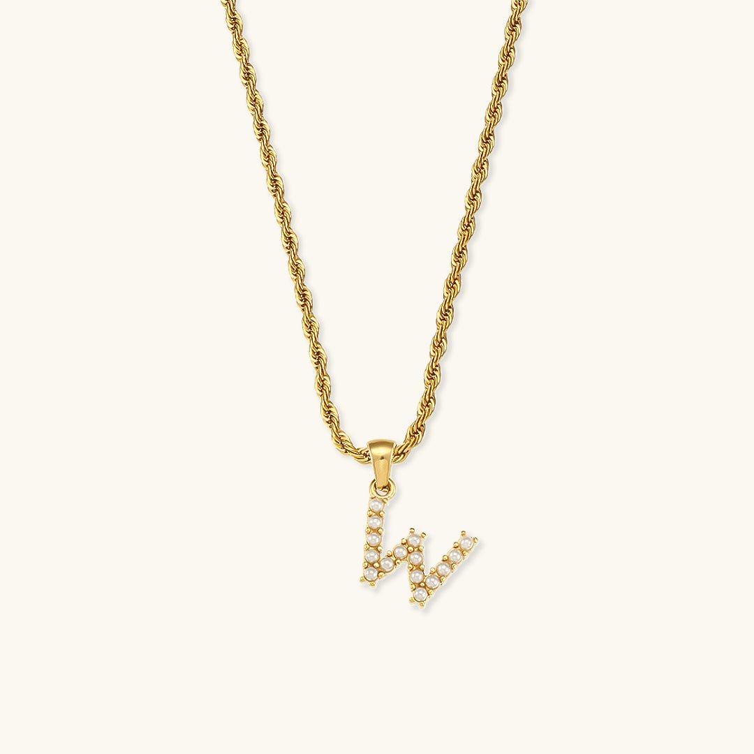 Collier en perles avec lettre initiale Élodie