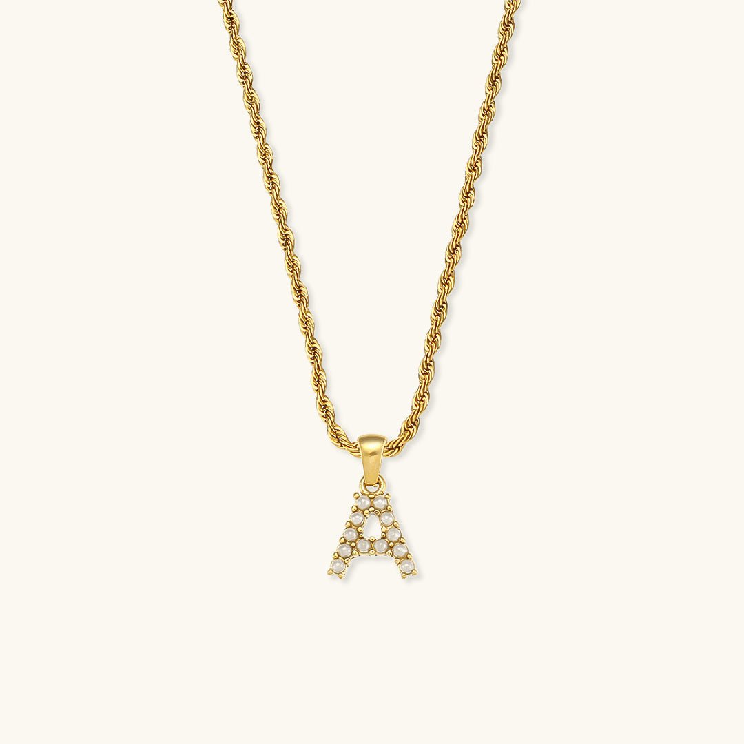 Collier en perles avec lettre initiale Élodie