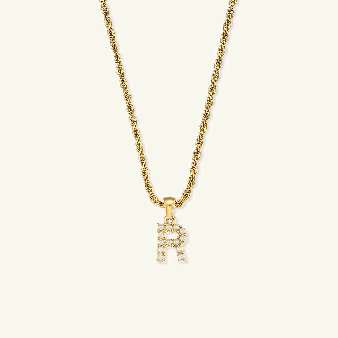 Collier en perles avec lettre initiale Élodie
