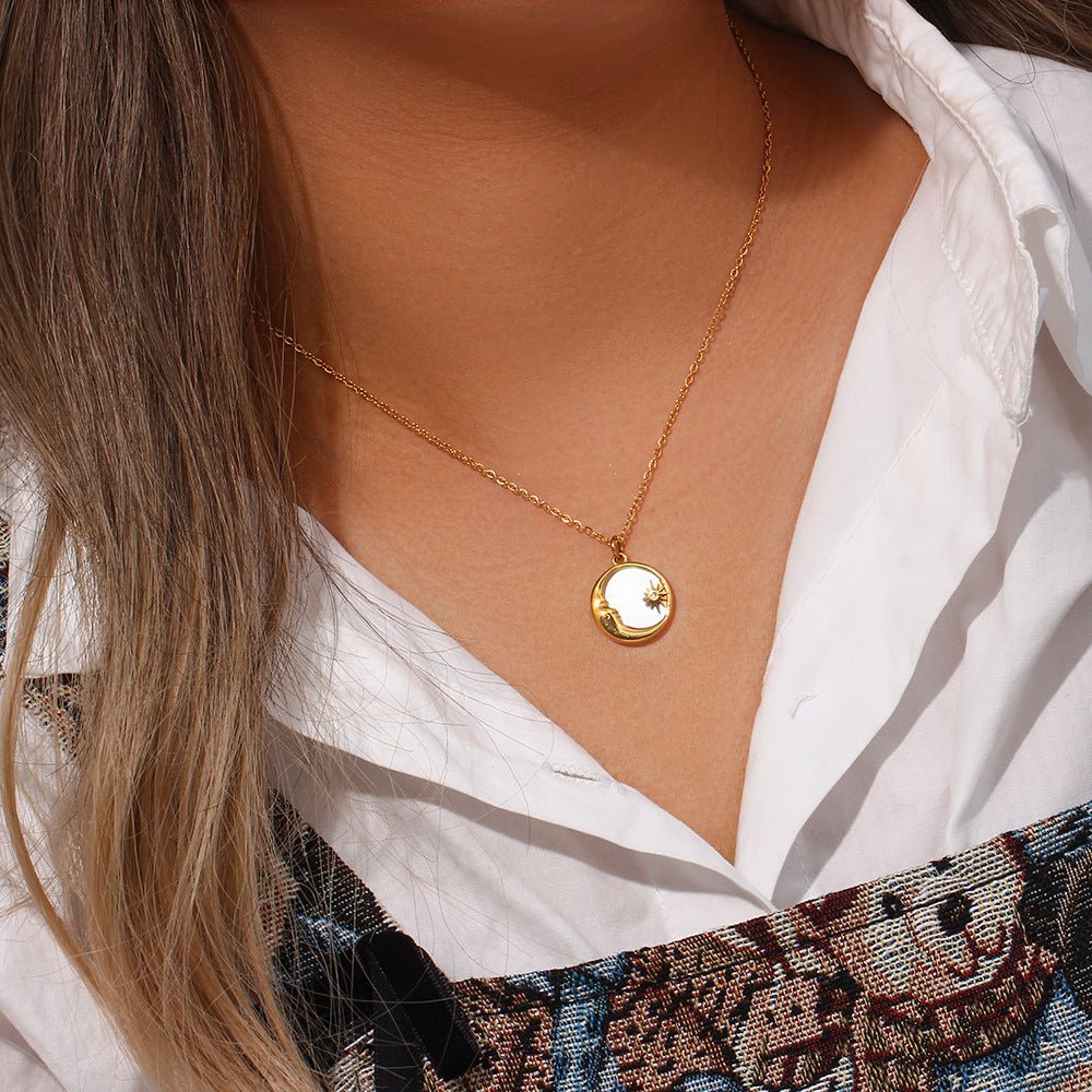Collier Evangeline en Or Lunaire