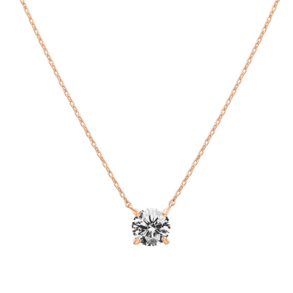 Collier Solitaire en Or Rose Giorgia