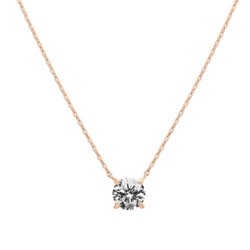 Collier Solitaire en Or Rose Giorgia