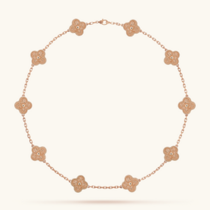 Trèfle | Collier – Or Rose