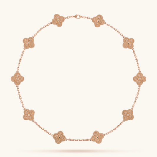 Trèfle | Collier – Or Rose