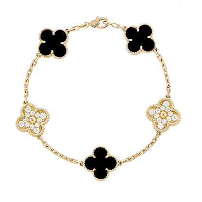 Trèfle | Bracelet – Noir