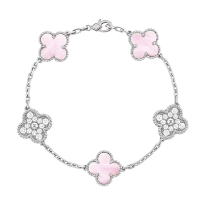 Trèfle | Bracelet – Argent Rose