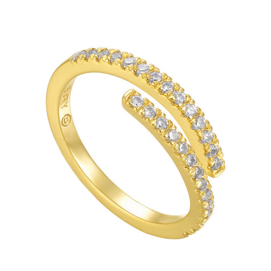 Éternité | Bague – Or avec zircones