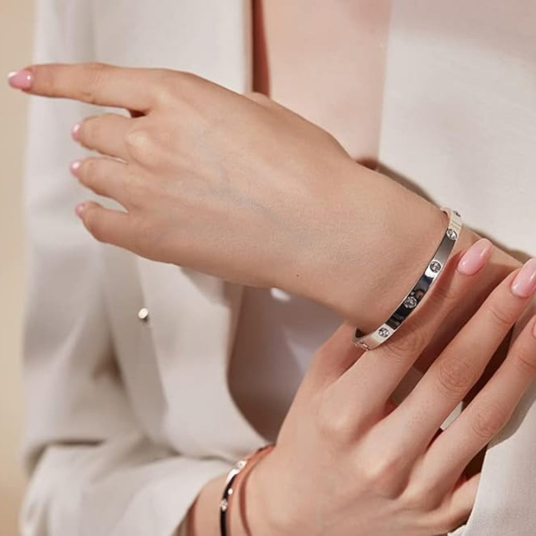 Éternité | Bracelet – Or et Argent avec zircones