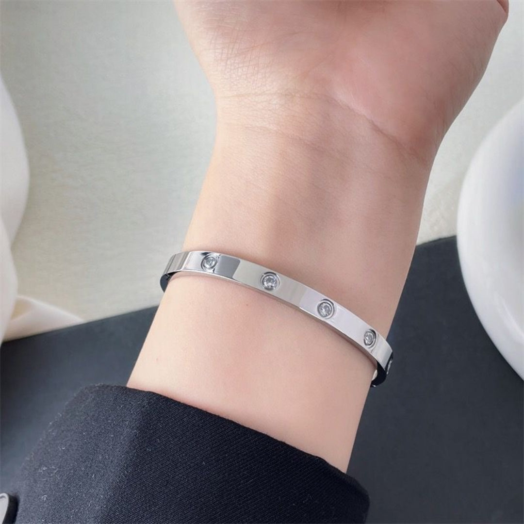 Éternité | Bracelet – Or et Argent avec zircones