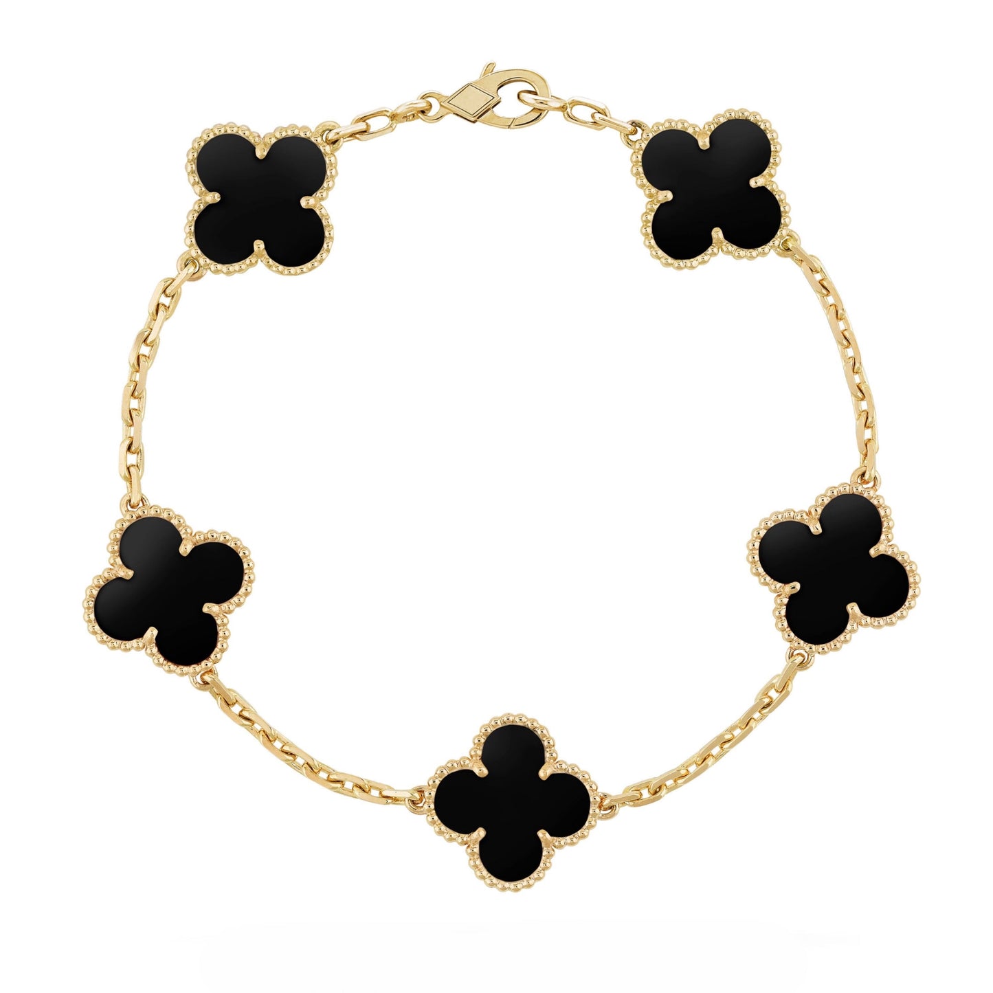 Trèfle | Bracelet – Noir