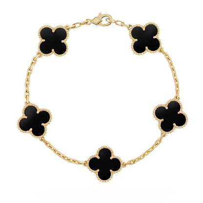 Trèfle | Bracelet – Noir