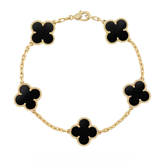 Trèfle | Bracelet – Noir