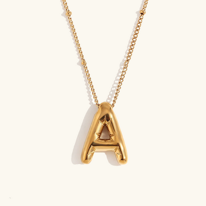 Collier Initial en Or Ballon