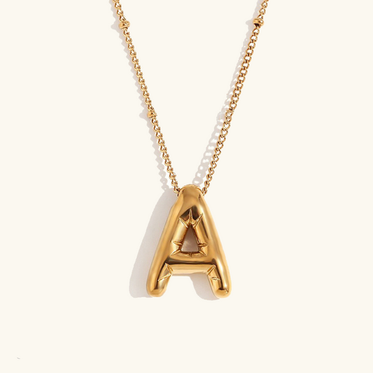 Collier Initial en Or Ballon