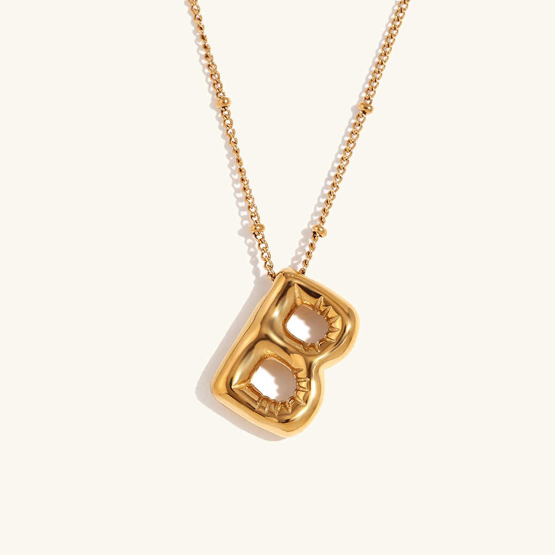 Collier Initial en Or Ballon