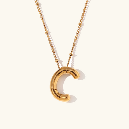 Collier Initial en Or Ballon