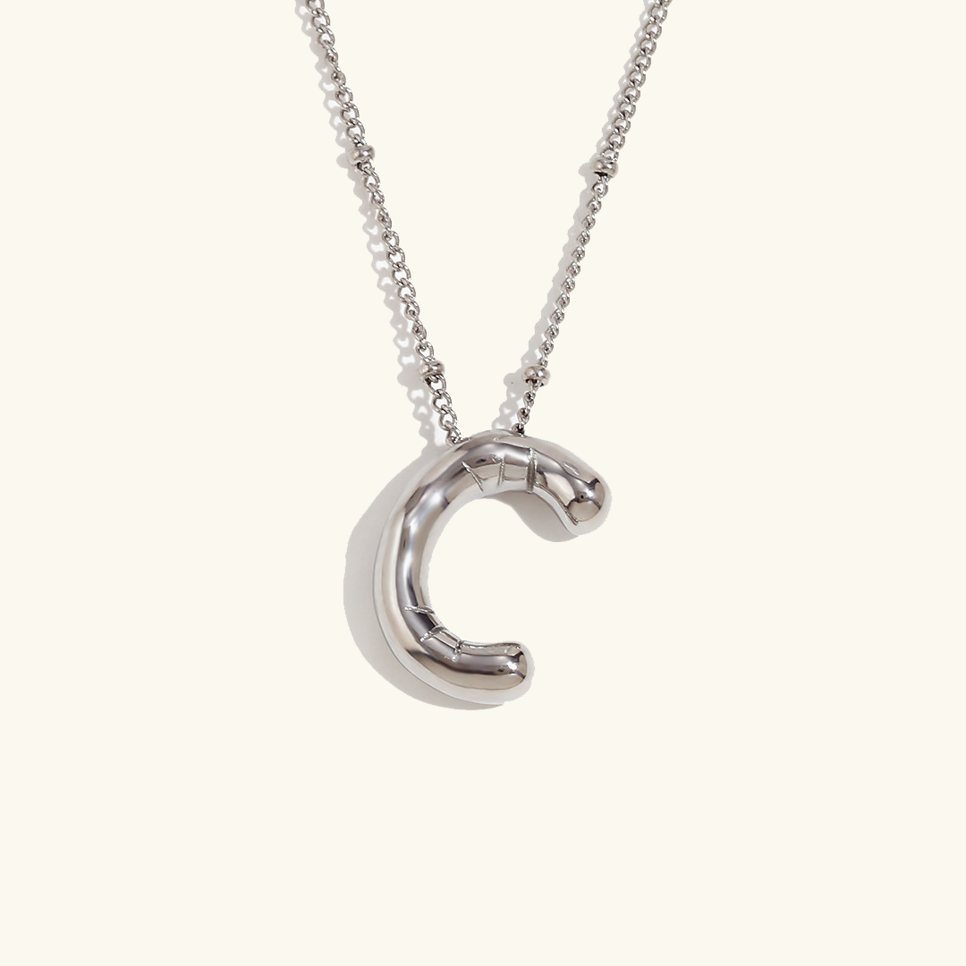 Collier Initial en Or Ballon