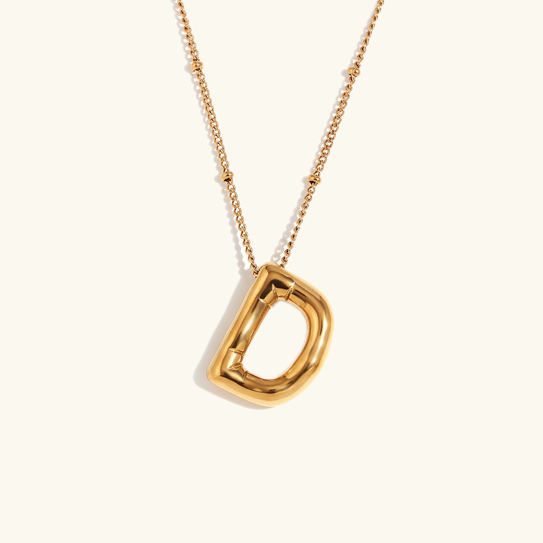 Collier Initial en Or Ballon