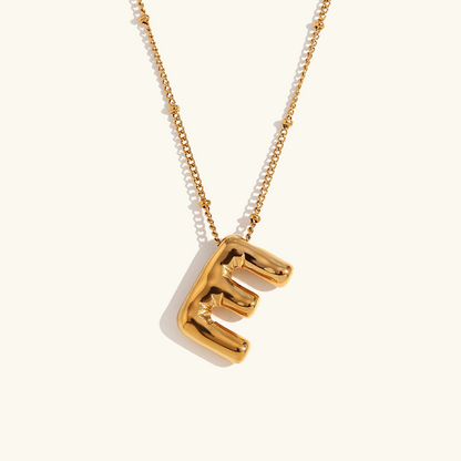 Collier Initial en Or Ballon