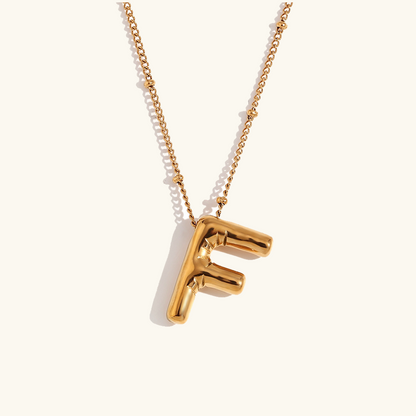 Collier Initial en Or Ballon