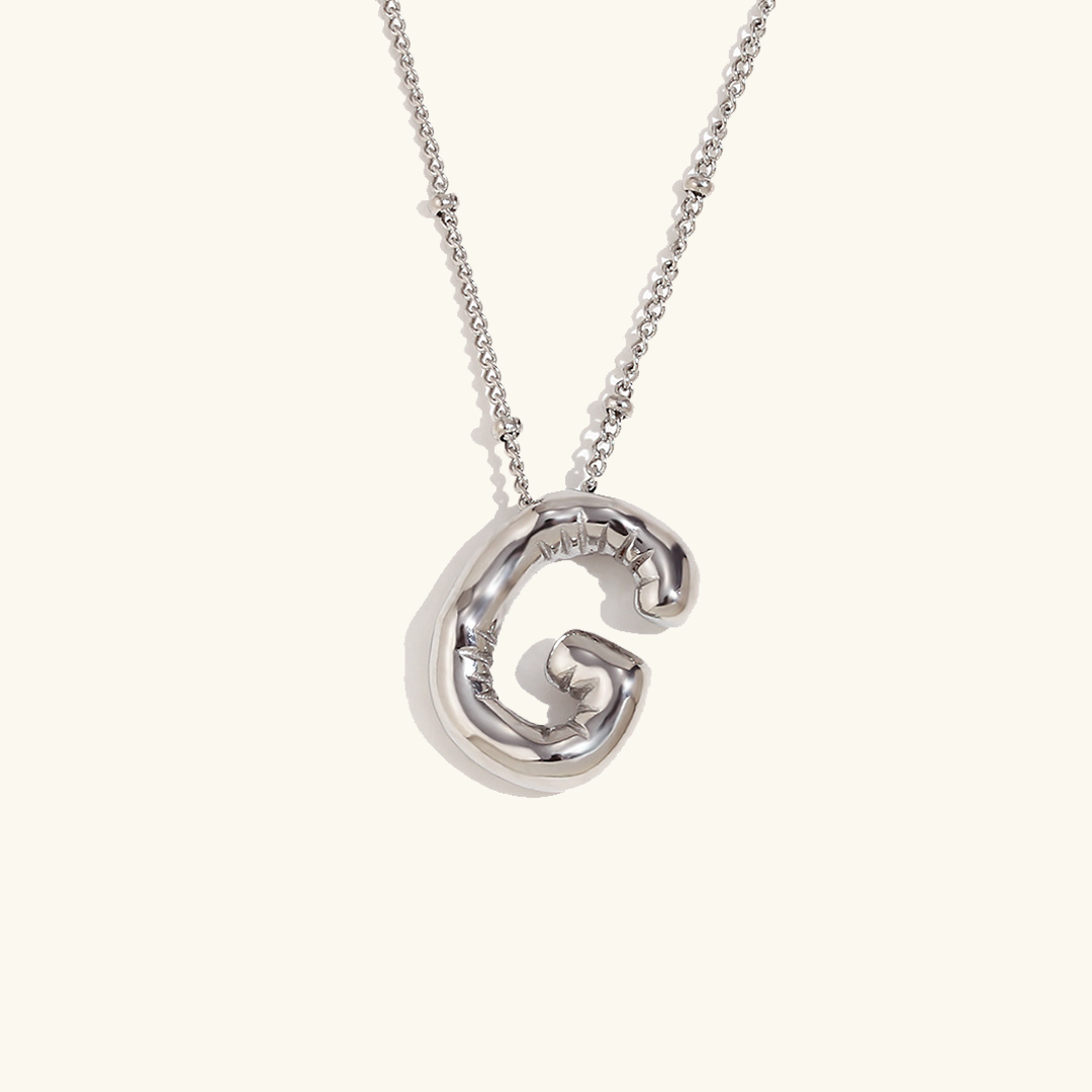 Collier Initial en Or Ballon