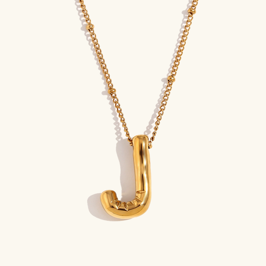 Collier Initial en Or Ballon