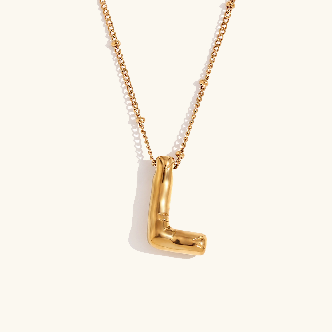 Collier Initial en Or Ballon