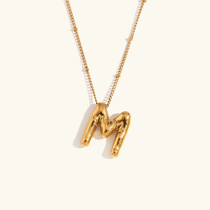 Collier Initial en Or Ballon