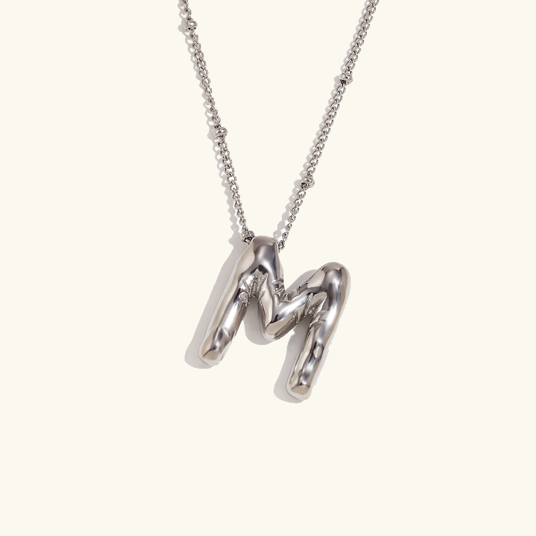 Collier Initial en Or Ballon