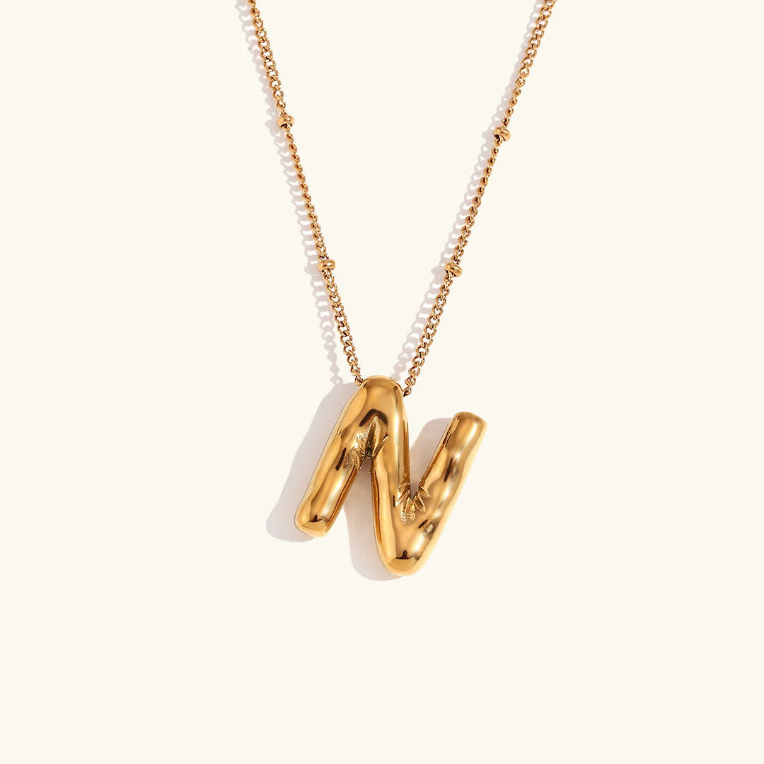 Collier Initial en Or Ballon