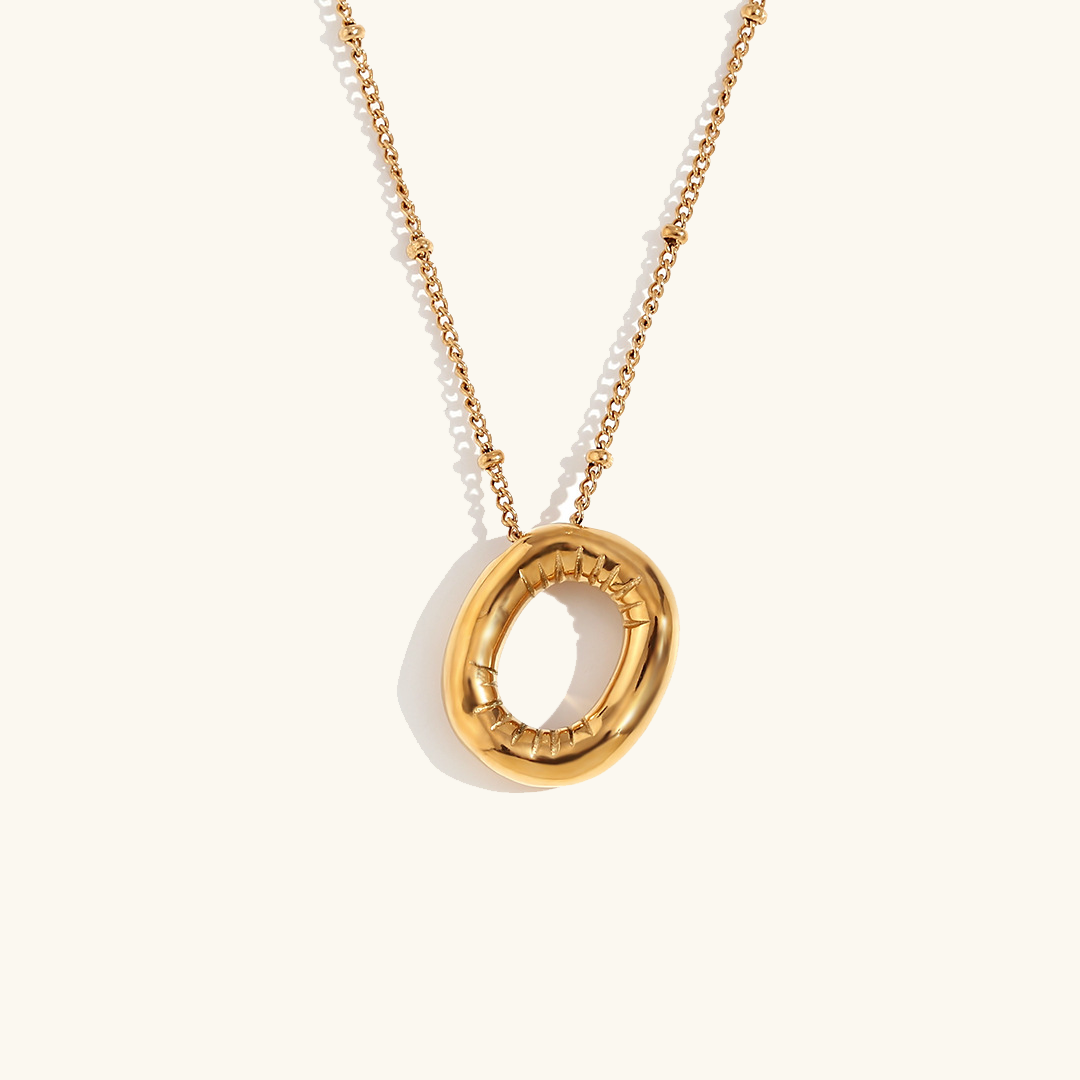Collier Initial en Or Ballon