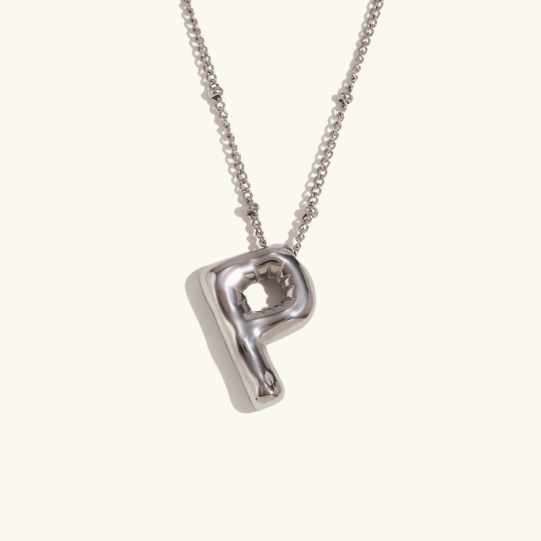 Collier Initial en Or Ballon