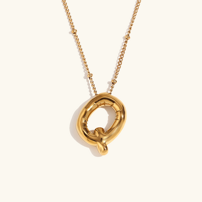 Collier Initial en Or Ballon
